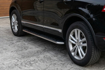 Porsche Cayenne 2003–2010 Side Steps Maydos V1 (2 pcs, Aluminum & Stainless Steel) photo 1
