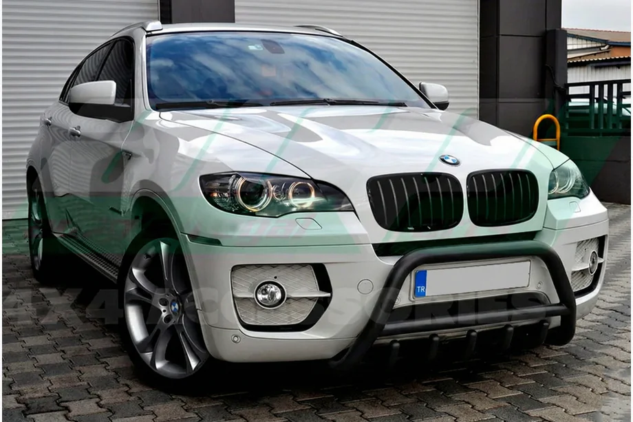 BMW X5 E70 2007-2013 Bull Bar WT003 Black Stainless Steel Image