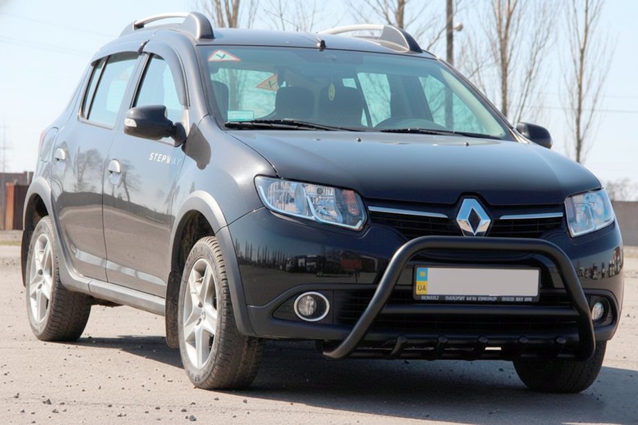 Renault Sandero 2013-2022 Bull Bar WT003 Black Stainless Steel Photo 3