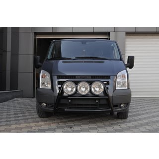 Bull Bar WT018 Black (2006-2014, Stainless Steel) Ford Transit 2000–2014 photo 1