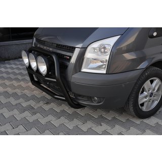 Bull Bar WT018 Black (2006-2014, Stainless Steel) Ford Transit 2000–2014 photo 3