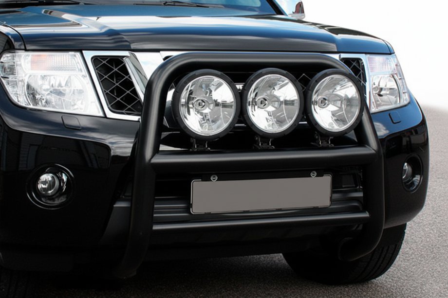 Nissan Navara 2006-2015 Bull Bar WT018 Black (Stainless Steel) Photo 1