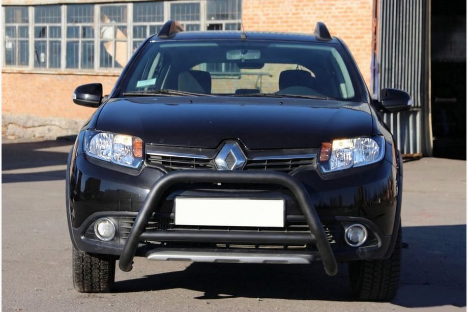 Renault Sandero 2013-2022 Front Bar WT006 Black (Stainless Steel) Photo 2
