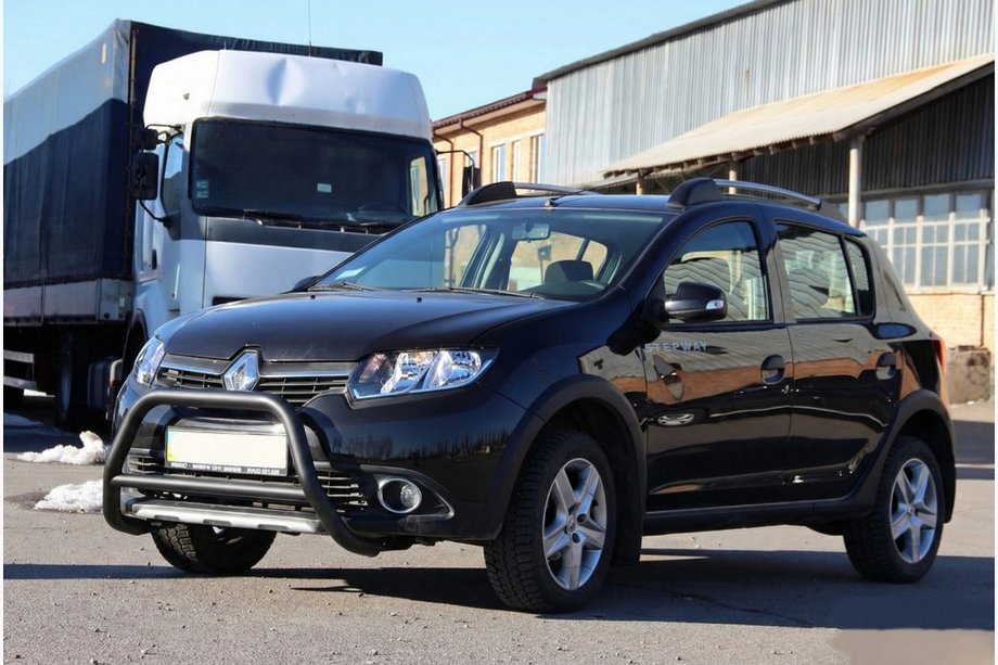Renault Sandero 2013-2022 Front Bar WT006 Black (Stainless Steel) Photo 3