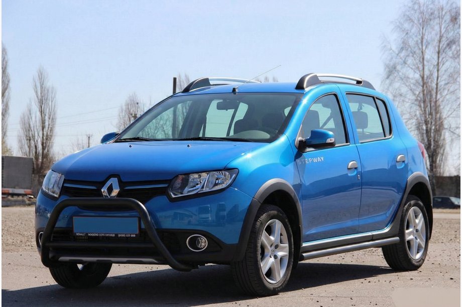 Renault Sandero 2013-2022 Front Bar WT006 Black (Stainless Steel) Photo 4