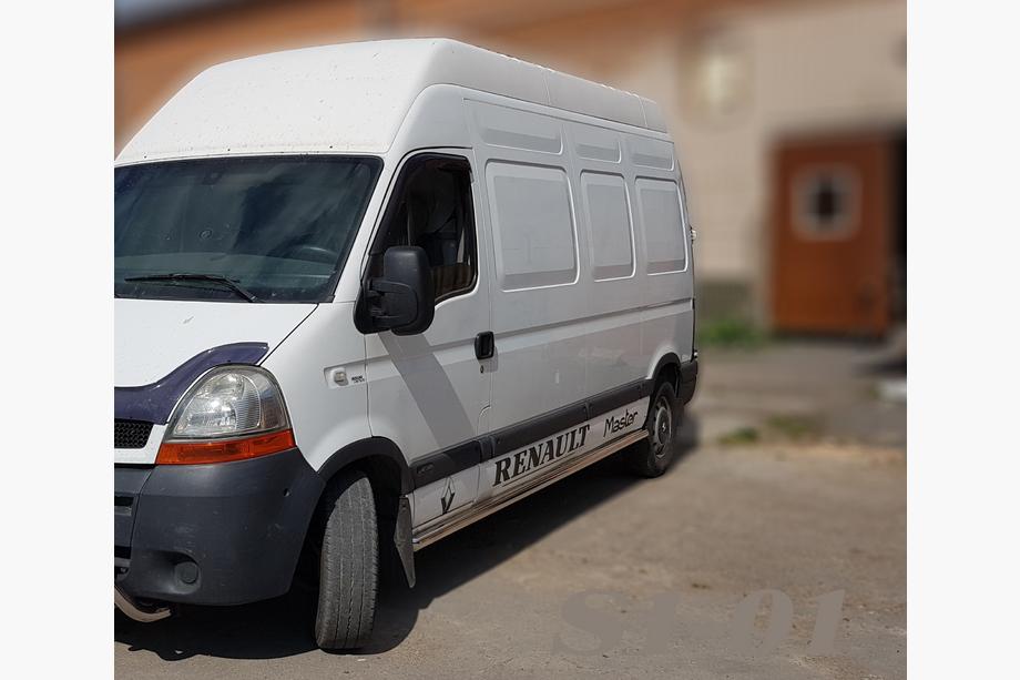 Renault Master 1998-2010 Side Pipes (2 pcs, Stainless Steel) Short Wheelbase Photo 2