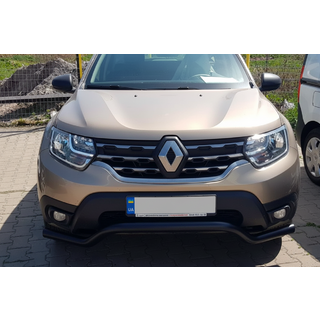 Front Bumper Guard WT008 Black (Stainless Steel) Dacia Duster 2018-2024 photo 3