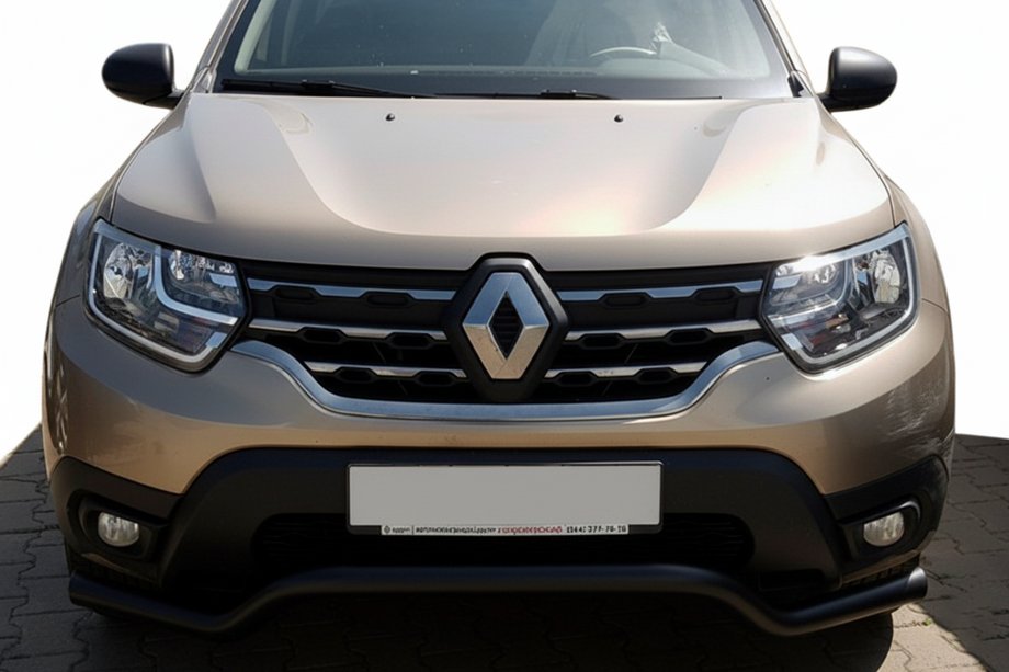 Renault Duster 2018-2024 Front Bumper Guard WT008 Black (Stainless Steel) Photo 2