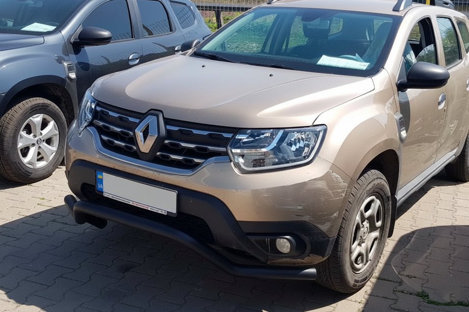 Renault Duster 2018-2024 Front Bumper Guard WT008 Black (Stainless Steel) Image