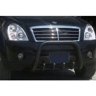 Bull Bar QT006 Black (Stainless Steel) SsangYong Rexton I 2001-2017 photo 1
