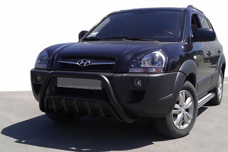 Hyundai Tucson JM 2004- Bull Bar WT002 Black (Stainless Steel) Photo 1