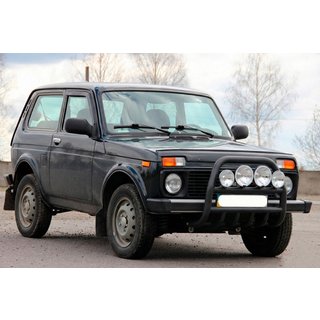 Bull Bar QT007 Black (Stainless Steel) Lada Niva та Urban 1977- photo 3