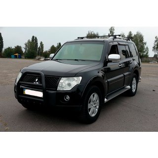 Bull Bar QT007 Black (Stainless Steel) Mitsubishi Pajero Wagon IV 2006-2021 photo 2