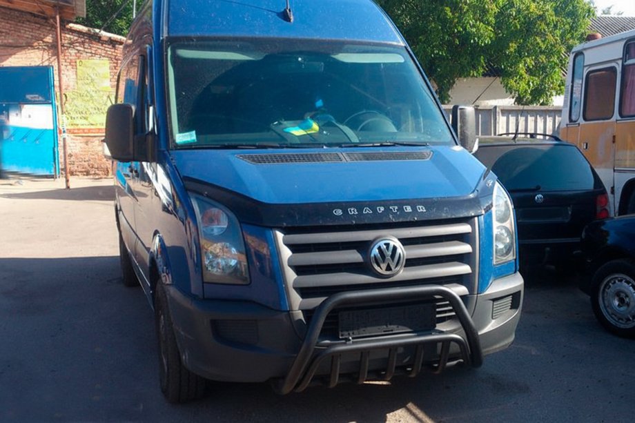 Volkswagen Crafter 2006-2016 Bull Bar WT002 Black (Stainless Steel) Photo 3