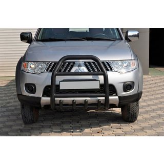 Front Bumper Guard QT007 Black (Stainless Steel) Mitsubishi Pajero Sport 2008-2015 photo 3