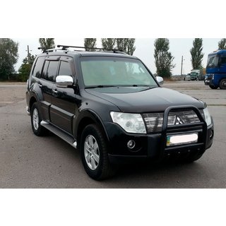 Bull Bar QT007 Black (Stainless Steel) Mitsubishi Pajero Wagon III 1999-2006 photo 1