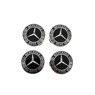 Wheel center caps 71/75 mm without ring (set of 4, black V5) photo 1