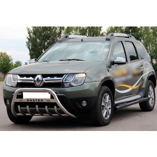 Side bars with inserts Black (2 pcs, stainless steel) Dacia Duster 2008-2018 photo 4