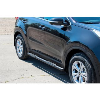 Side Bars BB002 Black (2 pcs, Stainless Steel) Kia Sportage 2015-2021 photo 4