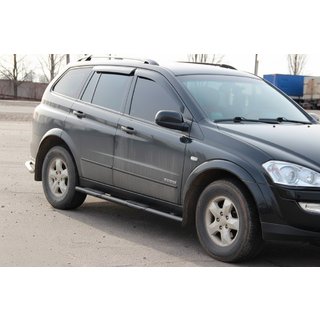 Side Bars BB002 Black (2 pcs, Stainless Steel) SsangYong Kyron 2005-2014 photo 2