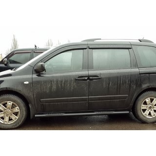 Side Bars Black (2 pcs, stainless steel) Kia Carnival 2002-2013 photo 1