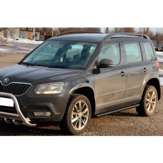 Side Bars Black (2 pcs, stainless steel) Skoda Yeti 2009-2017 photo 2