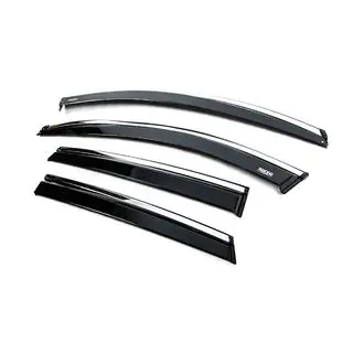 Window deflectors with chrome trim (4 pcs, Niken) photo 2