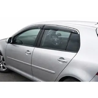 Window deflectors with chrome trim (HB, 4 pcs, Niken) photo 1