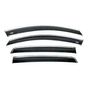 Window deflectors with chrome trim (HB, 4 pcs, Niken) photo 2