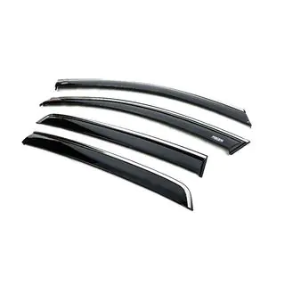 Window deflectors with chrome trim (HB, 4 pcs, Niken) photo 3