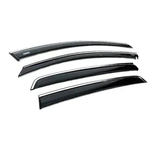 Window deflectors with chrome trim (HB, 4 pcs, Niken) photo 4