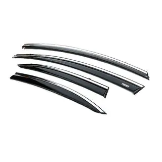 Window deflectors with chrome trim (4 pcs, Niken) photo 2