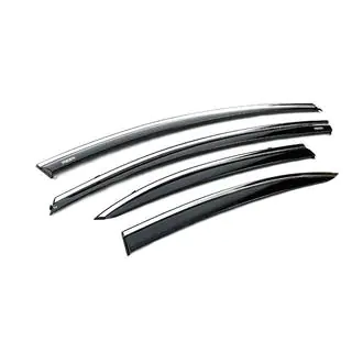 Window deflectors with chrome trim (4 pcs, Niken) photo 3