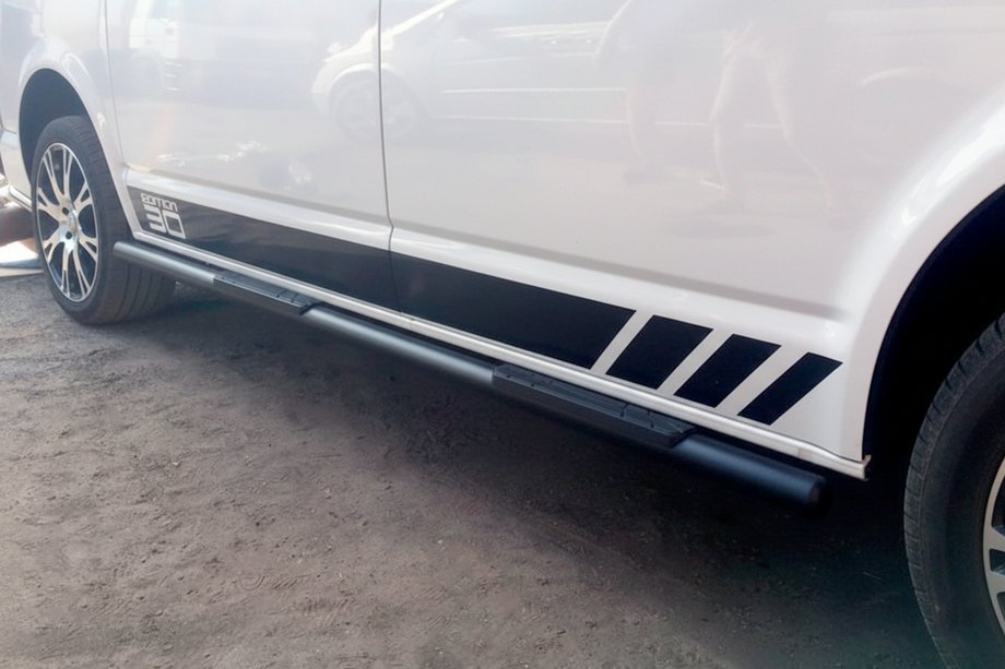 Volkswagen T5 Multivan 2003–2010 Side Bars Black (2 pcs, stainless steel) Photo 3