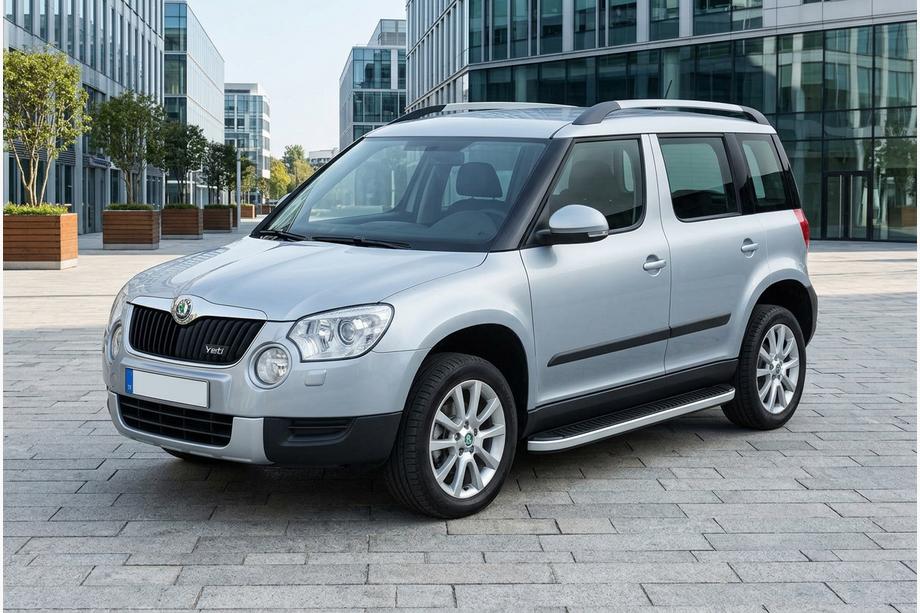 Skoda Yeti 2009-2017 Side Steps Tayga Grey (2 pcs, Aluminum) Image