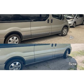Side Bars BB002 Black (2 pcs, Stainless Steel) Nissan NV300/Primastar 2016- photo 1