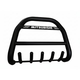 Bull Bar QT012 Black (Stainless Steel) Mitsubishi Pajero Wagon IV 2006-2021