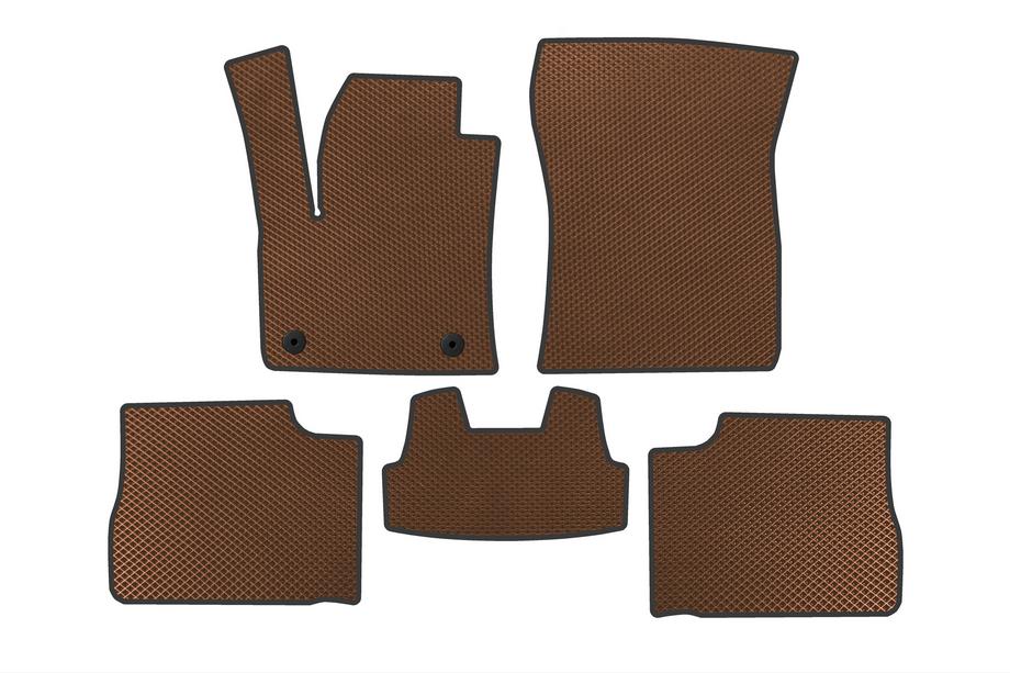 Peugeot 2008 2019- EVA floor mats V2 (2023-, Electric, Brown) Photo 1