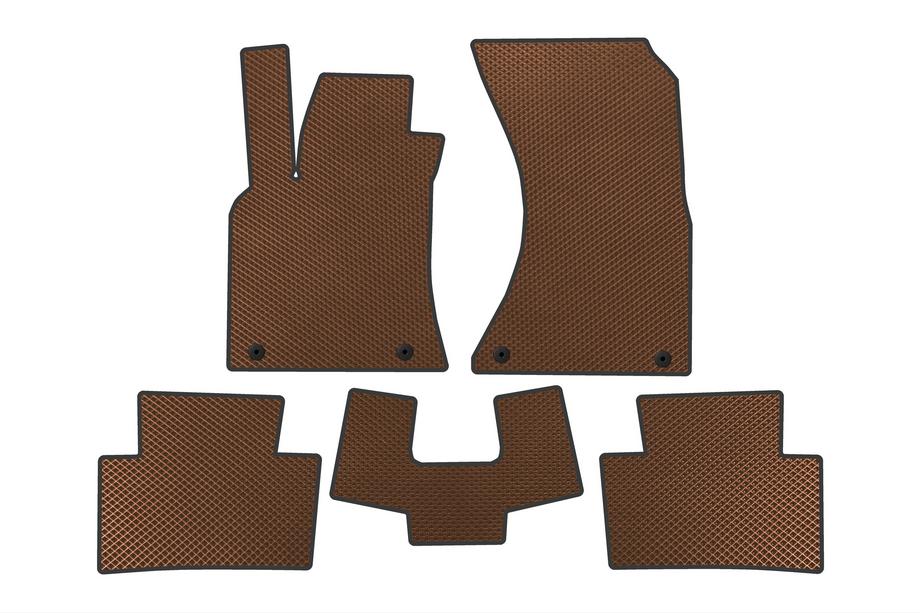Porsche Macan 2014-2024 EVA Floor Mats (2019-2024, Brown) Photo 1