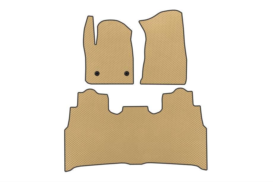 Chevrolet Silverado 2019- EVA Floor Mats (Beige) Photo 1