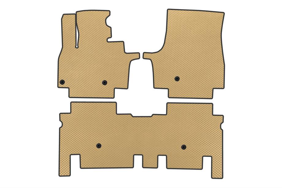 KIA EV9 EVA Floor Mats (2 Rows, Beige) Image
