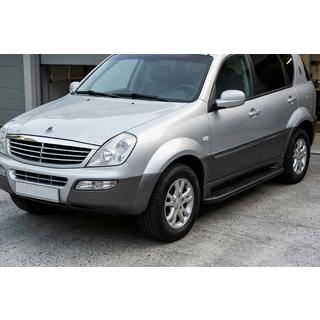 Side Steps Bosphorus Black (2 pcs, Aluminum) SsangYong Rexton I 2001-2017 photo 1