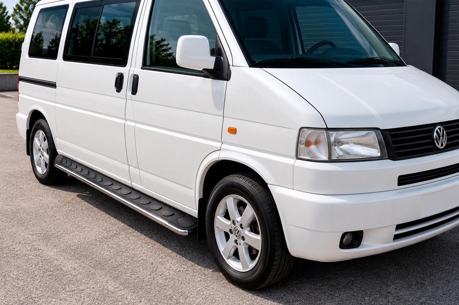 Volkswagen T4 Transporter 1990-2003 Side Steps Maydos V1 (2 pcs, Aluminum & Stainless Steel) Image