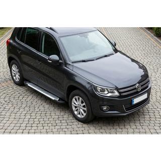 Side Steps Line (2 pcs, Aluminum) Volkswagen Tiguan 2007-2016 photo 1