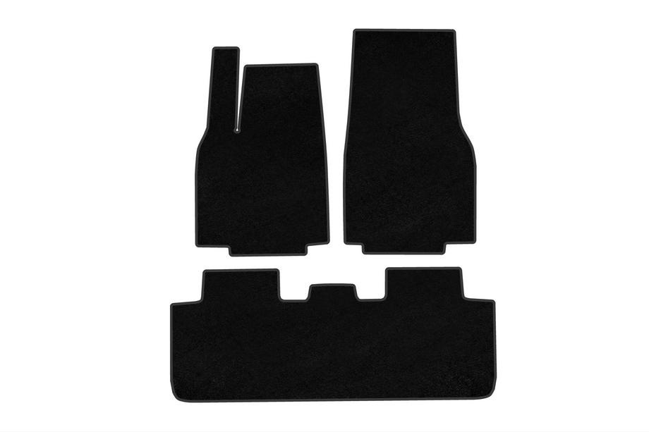 Tesla Model Y 2020- Textile Floor Mats Classic (For Juniper 2025-, Black) Photo 1