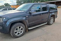 Volkswagen Amarok 2010-2022 Side Steps Tayga Grey (2 pcs, Aluminum) photo 3