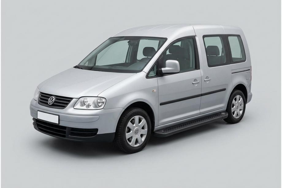 Volkswagen Caddy 2004-2010 Side Steps Allmond Black (2 pcs, Aluminum) Photo 1