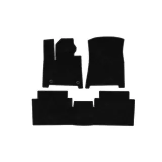 Deluxe Textile Floor Mats (2 Rows, Black) photo 1