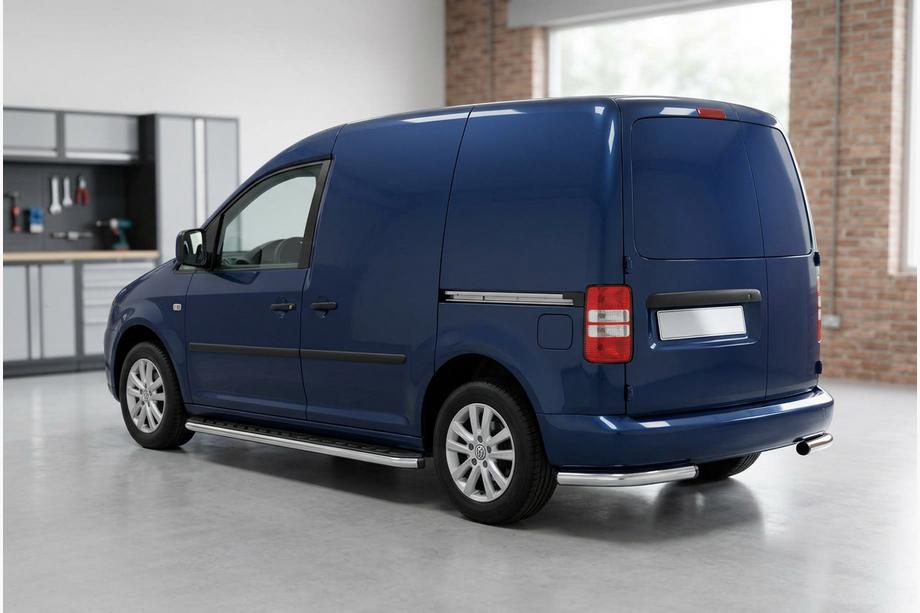 Volkswagen Caddy 2004-2010 Side Steps Maydos V1 (2 pcs, Aluminum & Stainless Steel) Image