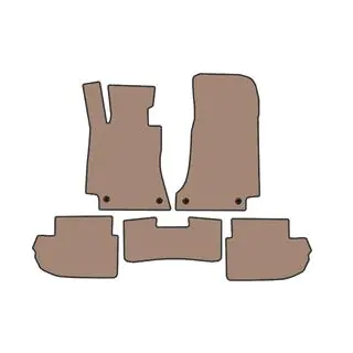 Rubber floor mats Carsuit (2021-2024, beige) photo 1